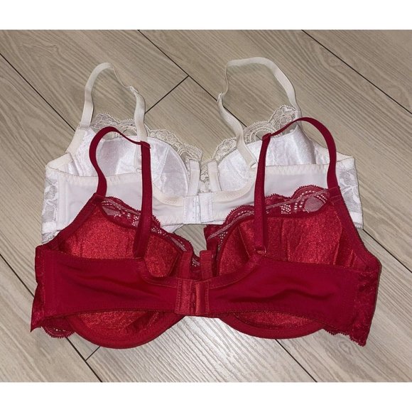 Lot 2 Fredericks Of Hollywood 1641 Balconette Bras Lace Underwire Womens 38C - Picture 4 of 7